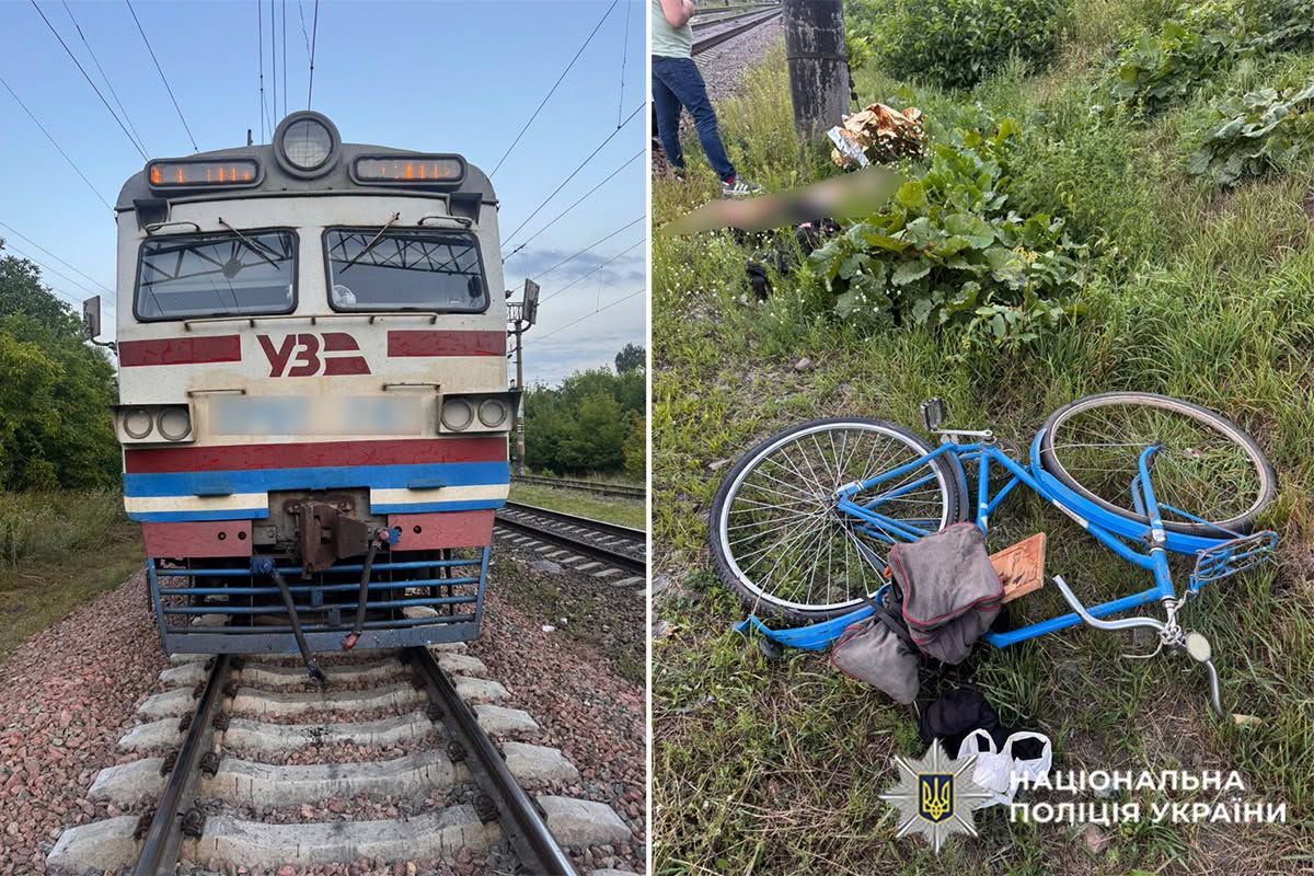 Електричка на смерть збила велосипедиста, який переїжджав колію в Хмельницькому