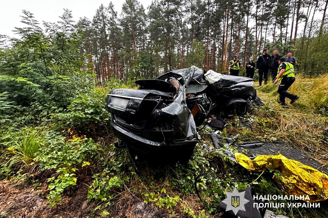 На трасі Київ – Ковель – Ягодин сталося лобове зіткнення двох Audi (фото поліції)