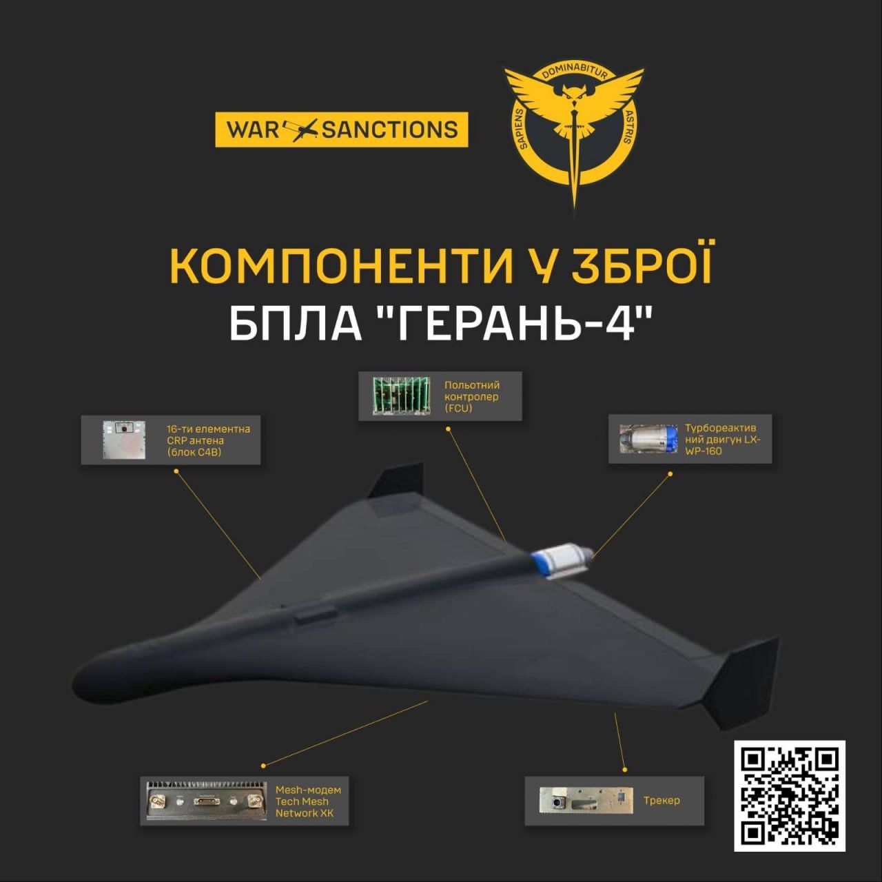 Компоненти БпЛА «Герань-4»