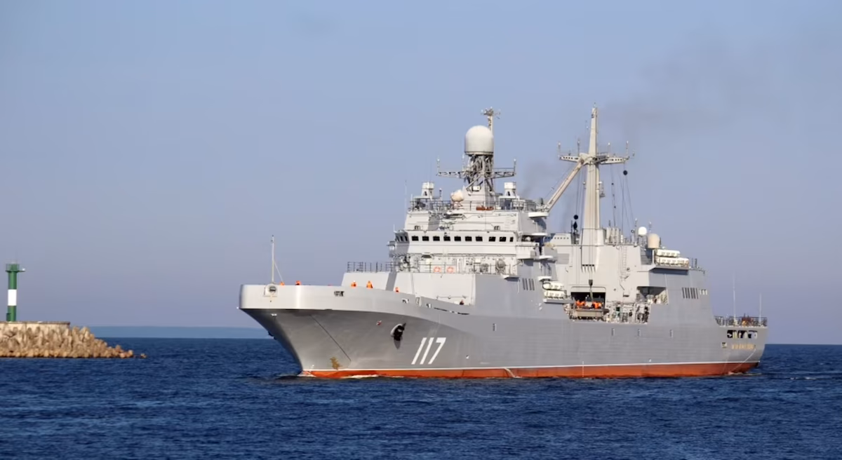 Сили оборони уразили найсучасніший російський великий десантний корабель «Пётр Моргунов»