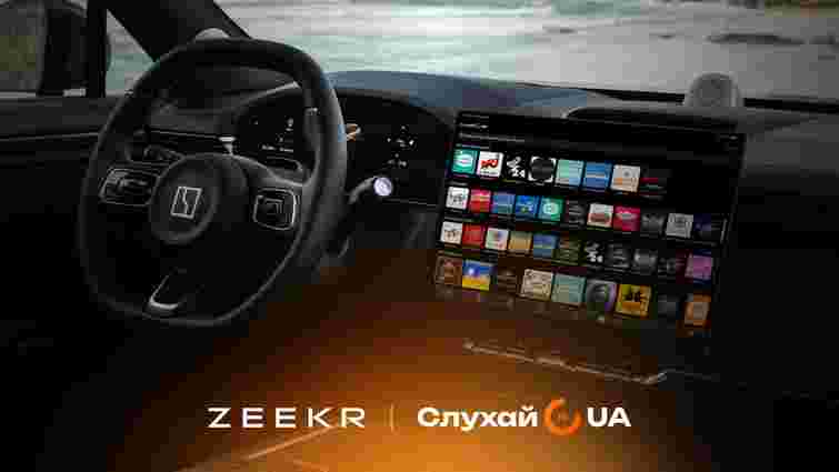 Сервіс аудіо-стрімів Слухай UA і Zeekr: застосунок буде доступний в усіх нових авто бренду
