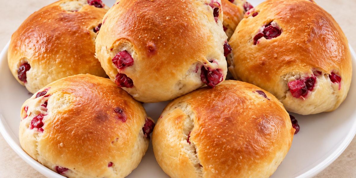 Дріжджові булочки з шинкою без яєць. Рецепт дня