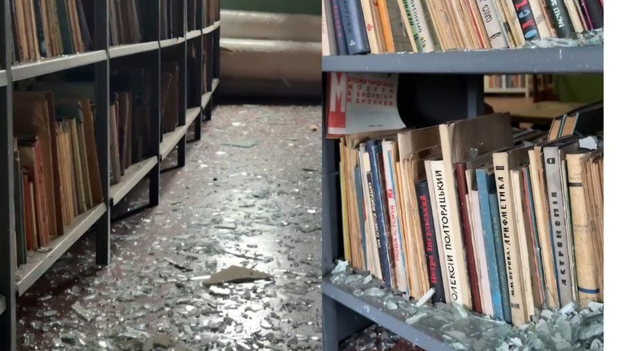 Фото «Суспільного», Книжкова палата після обстрілів 18 жовтня 2026 року. 