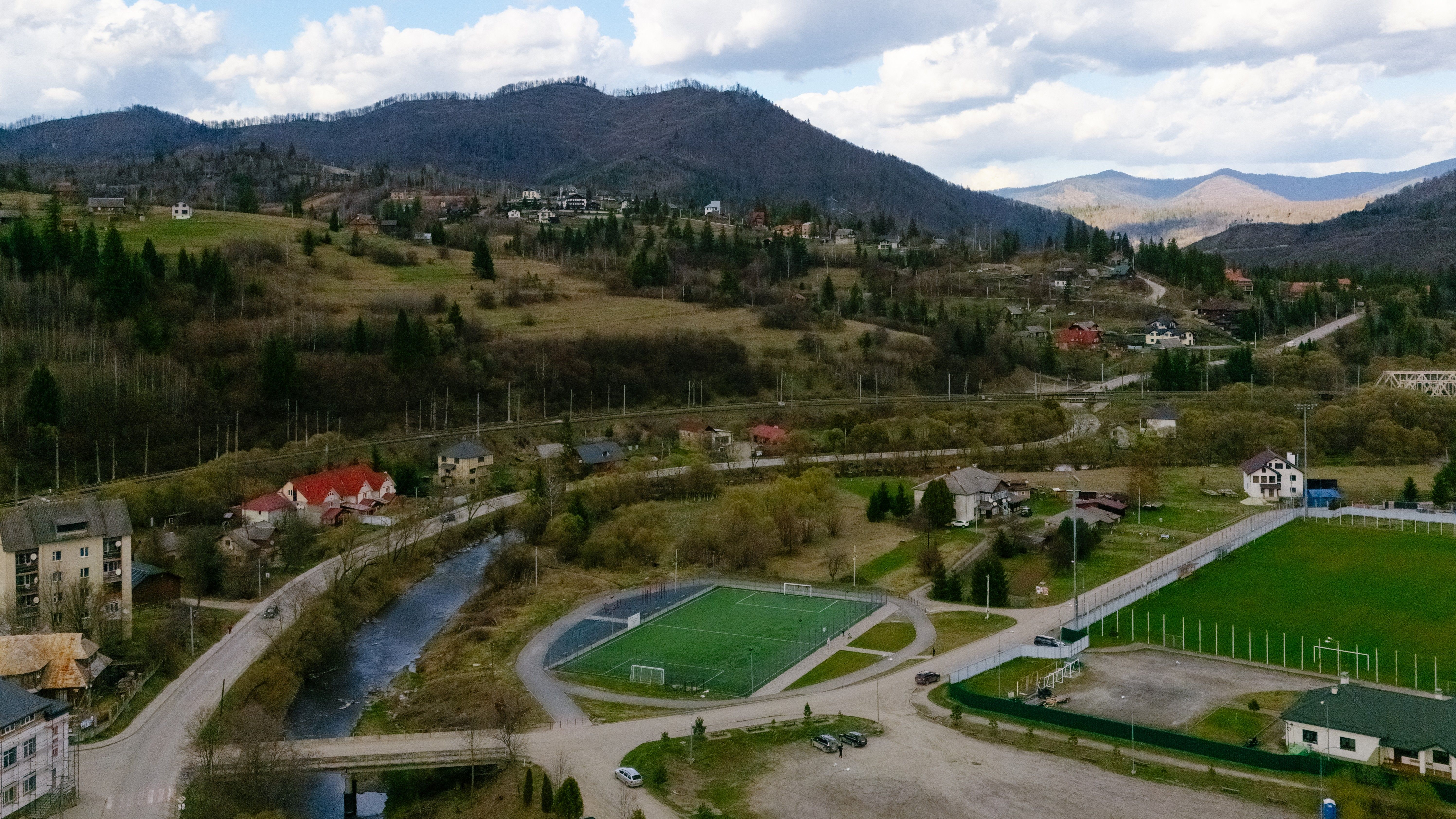 Славсько з висоти пташиного польоту / Фото Славської територіальної громади 