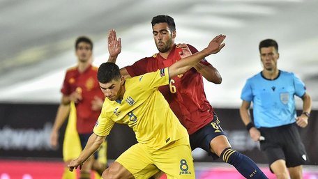 Збірна України поступилася Іспанії у матчі Ліги націй з розгромним рахунком