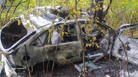 У пожежі після ДТП на Львівщині загинув водій, пасажирка сильно обгоріла
