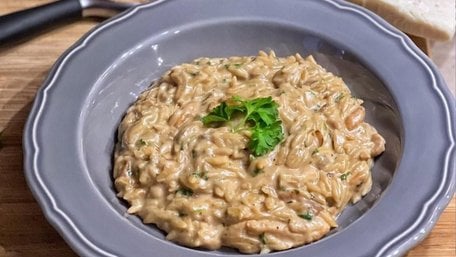 Паста орзо з грибами. Рецепт дня