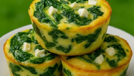 Мафіни зі шпинатом і фетою. Рецепт дня