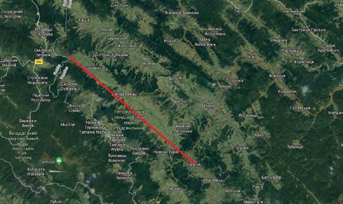 Дорога Боберка–Бориня має протяжність 26,8 км