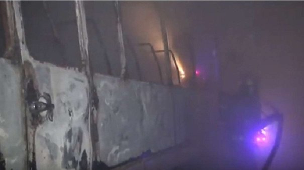 У гаражі львівського перевізника згоріла маршрутка