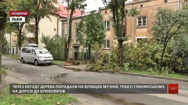 Рятувальники ліквідовують наслідки негоди у Львові та області