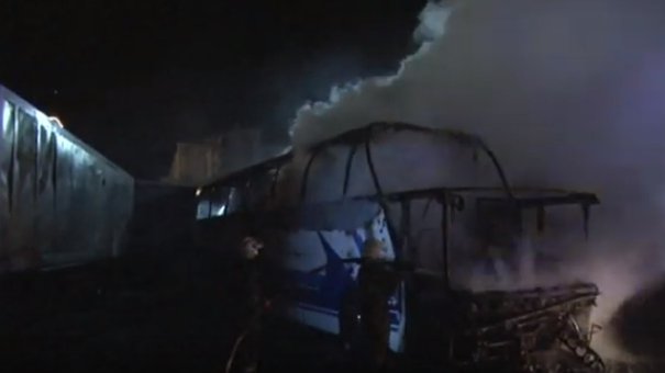 У Львові згорів автобус Neoplan