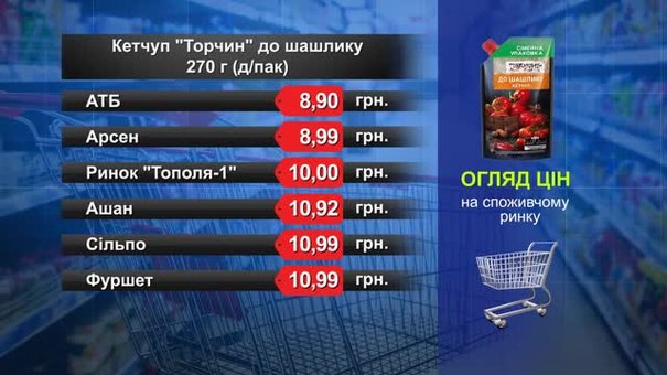 Кетчуп «Торчин». Огляд цін у львівських супермаркетах за 3 травня
