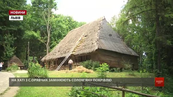 У Шевченківському гаю реставрують хати унікальним старовинним методом